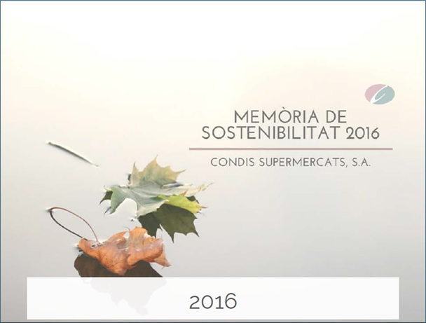 Mem&ograve;ria de Sostenibilitat Condis 2016