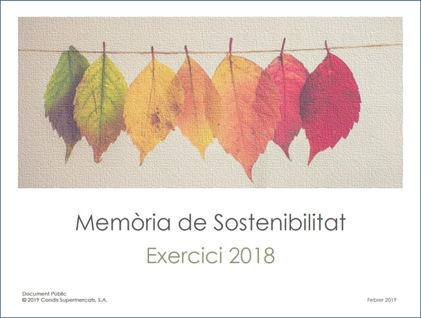 Mem&ograve;ria de Sostenibilitat Condis 2018