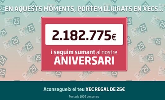CONDIS HA REPARTIT MÉS DE 2 MILIONS D’EUROS  ALS CLIENTS EN LA CAMPANYA DEL SEU ANIVERSARI
