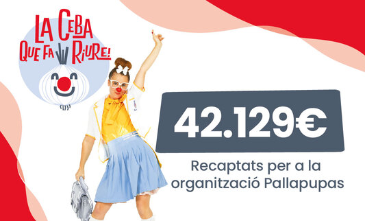 LA CAMPANYA “LA CEBA QUE FA RIURE” RECAPTA 42.129 EUROS PER SEGUIR APROPANT L’HUMOR ALS HOSPITALS CATALANS