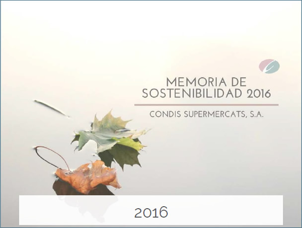 Memoria de Sostenibilidad Condis 2016
